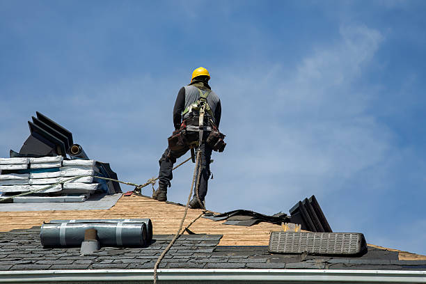Professional Gutter Installation technician working in Elkhart Lake, WI